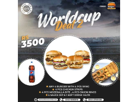 Big Thick Burgerz World Cup Deal 2 For Rs.3500/-
